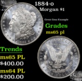 1884-o Morgan Dollar $1 Grades GEM Unc PL