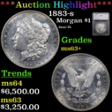 ***Auction Highlight*** 1883-s Morgan Dollar $1 Graded ms63+ By SEGS (fc)