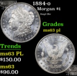 1884-o Morgan Dollar $1 Grades Select Unc PL