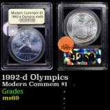 1991-d USO Modern Commem Dollar $1 Graded ms69 BY USCG