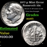 1977-p Roosevelt Dime Mint Error 10c Grades GEM Unc