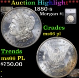 ***Auction Highlight*** 1880-s Morgan Dollar $1 Graded ms66 pl By SEGS (fc)