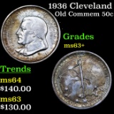 1936 Cleveland Old Commem Half Dollar 50c Grades Select+ Unc