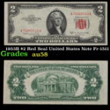 1953B $2 Red Seal United States Note Fr-1511 Grades vf++