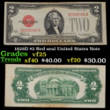 1928D $2 Red seal United States Note Grades vf+