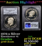 Proof ***Auction Highlight*** PCGS 1976-s Silver Eisenhower Dollar $1 Graded pr69 dcam By PCGS (fc)