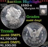 ***Auction Highlight*** 1880-s Morgan Dollar $1 Graded ms66 dmpl By SEGS (fc)