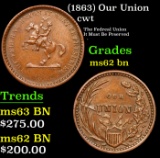 (1863) Our Union Civil War Token 1c Grades Select Unc BN