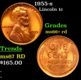 1955-s Lincoln Cent 1c Grades GEM++ RD