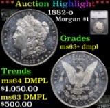 ***Auction Highlight*** 1882-o Morgan Dollar $1 Graded ms63+ dmpl By SEGS (fc)