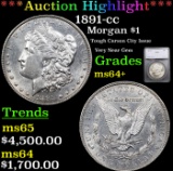 ***Auction Highlight*** 1891-cc Morgan Dollar $1 Graded ms64+ By SEGS (fc)