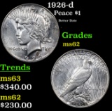 1926-d Peace Dollar $1 Grades Select Unc