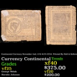 Continental Currency November 2nd, 1776 $8 Fr-CC53  Printed By Hall & Sellers Grades vf+