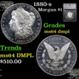 1880-s Morgan Dollar $1 Graded ms64 dmpl By SEGS