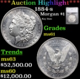 ***Auction Highlight*** 1884-s Morgan Dollar $1 Graded ms61 By SEGS (fc)