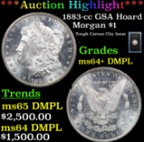 ***Auction Highlight*** 1883-cc Morgan Dollar GSA Hoard $1 Grades Choice Unc+ DMPL (fc)