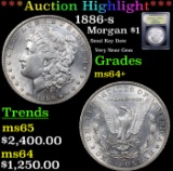 ***Auction Highlight*** 1886-s Morgan Dollar $1 Graded Choice+ Unc By USCG (fc)