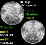 1879-p Morgan Dollar $1 Grades Choice+ Unc