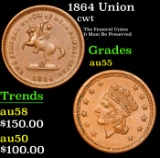 1864 Union Civil War Token 1c Grades Choice AU