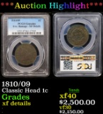 ***Auction Highlight*** PCGS 1810/09 Classic Head Large Cent 1c Graded xf details By PCGS (fc)
