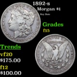 1892-s Morgan Dollar $1 Grades f+