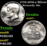 1776-1976-s Silver Kennedy Half Dollar 50c Grades Gem++ Unc