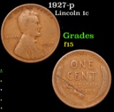 1927-p Lincoln Cent 1c Grades f+