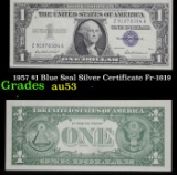 1957 $1 Blue Seal Silver Certificate Fr-1619 Grades Select AU