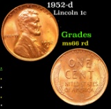 1952-d Lincoln Cent 1c Grades GEM+ Unc RD