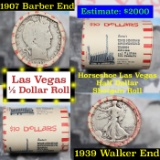 ***Auction Highlight*** Old Casino 50c Roll $10 Halves Las Vegas Casino Horseshoe 1907 Barber & 1939