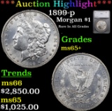 ***Auction Highlight*** 1899-p Morgan Dollar $1 Graded ms65+ By SEGS (fc)