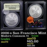 2006-s San Francisco Mint Modern Commem Dollar $1 Graded ms70, Perfection BY USCG