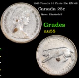 1967 Canada 25 Cents 25c KM-68 Grades Choice AU