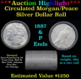 ***Auction Highlight***  First Financial Shotgun 1887 & 'P' Ends Mixed Morgan/Peace Silver dollar ro