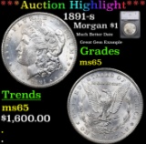 ***Auction Highlight*** 1891-s Morgan Dollar $1 Graded ms65 By SEGS (fc)