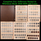 ***Auction Highlight*** Complete Unc Jefferson Nickel 5c Whitman Book 1938-2008 160 Coins  (fc)