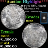 ***Auction Highlight*** 1884-cc Morgan Dollar GSA Hoard $1 Grades GEM Unc (fc)