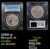 PCGS 1886-p Morgan Dollar $1 Graded au details By PCGS