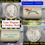 ***Auction Highlight*** Old Casino 50c Roll $10 Halves Las Vegas Casino Flamingo 1893 Barber & 1946