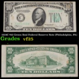 1934C $10 Green Seal Federal Reserve Note (Philadelphia, PA) Grades vf+