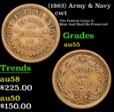 (1863) Army & Navy Civil War Token 1c Grades Choice AU