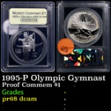Proof 1995-P Olympic Gymnast Modern Commem Dollar $1 Graded GEM++ Proof Deep Cameo BY USCG