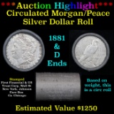 ***Auction Highlight***  First Financial Shotgun 1881 & 'D' Ends Mixed Morgan/Peace Silver dollar ro