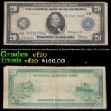 1914 $20 Large Size Federal Reserve Note Signatures of Burke & McAdoo (New York, NY) 2-B Fr-968 Grad