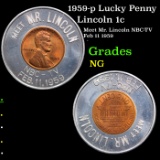 1959-p Lucky Penny Lincoln Cent 1c