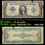 1923 $1 Large Size Blue Seal Silver Certificate, Fr-237 Signatures of Speelman & White Grades vf det