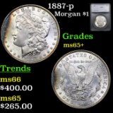 1887-p Morgan Dollar $1 Graded ms65+ By SEGS
