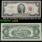 1963 $2 Red Seal United States Note Fr-1513 Grades Choice AU/BU Slider