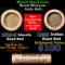 Mixed small cents 1c orig shotgun roll, 1919-s Wheat Cent, 1888 Indian Cent other end, Brinks Wrappe