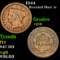 1844 Braided Hair Large Cent 1c Grades vg+